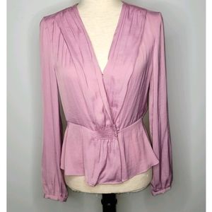 1.State Lavender Peplum Blouse Size small